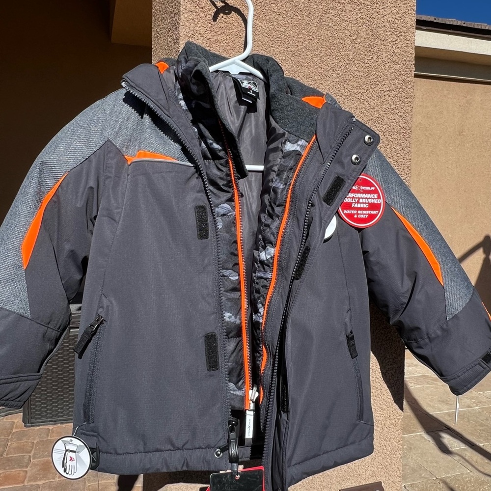 NWT Winter Warm ZeroXposur Kids Puffer Jacket 2 jackets in one